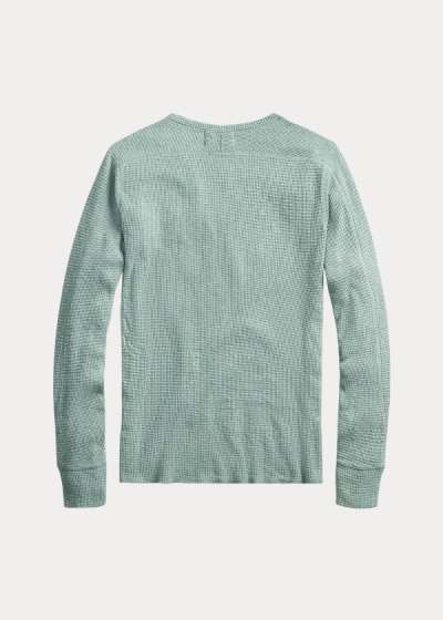 Playeras Ralph Lauren Hombre Verde Oliva - Waffle-Knit Crewneck - YNJSD5971